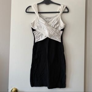 Victoria’s Secret Black White Twist Bodycon Dress